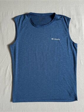 Columbia Men's Omni Wick Blue Sleeveless Performance Shirt Tank Top M